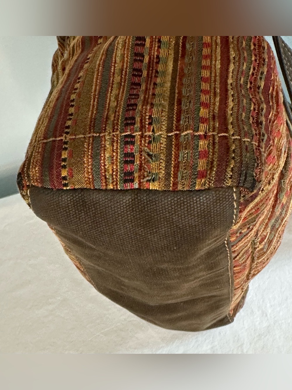 Vintage Fossil Presley Bag Tapestry Color Striped Excellent Y2K Condition - Picture 5 of 14